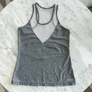 Lorna Jane gray mesh tank
